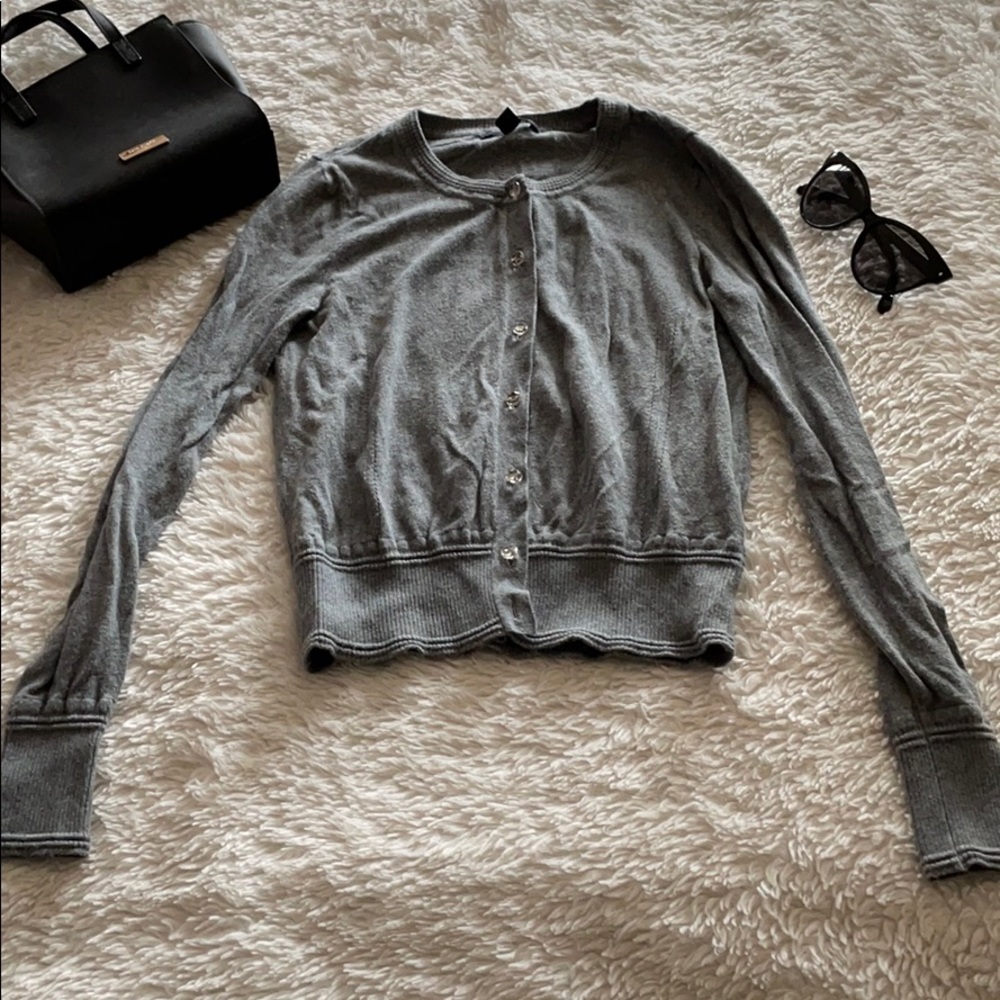 Banana Republic petite small grey cardigan